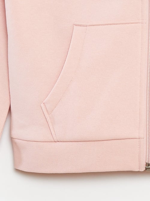 Sweat uni zippé à capuche - Kiabi