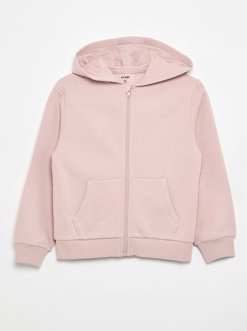 Sweat uni zippé à capuche - Kiabi Sweat uni zippé à capuche - Kiabi