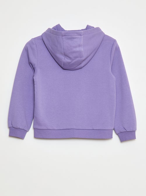 Sweat uni zippé à capuche - Kiabi