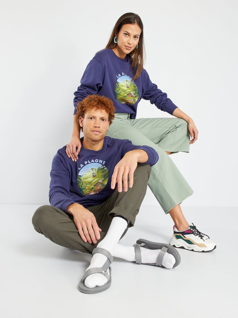 Sweat unisexe en molleton - Unisexe Bleu marine - Kiabi