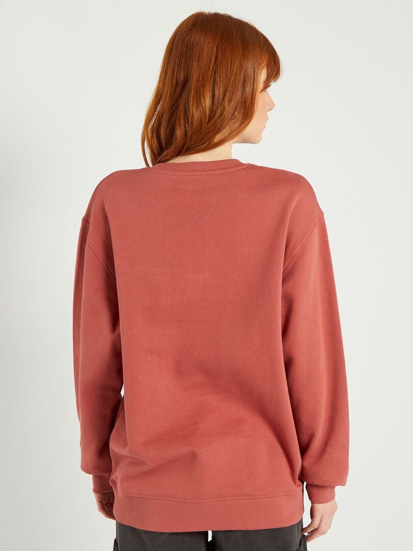 Sweat unisexe imprimé 'Porto' Brique - Kiabi