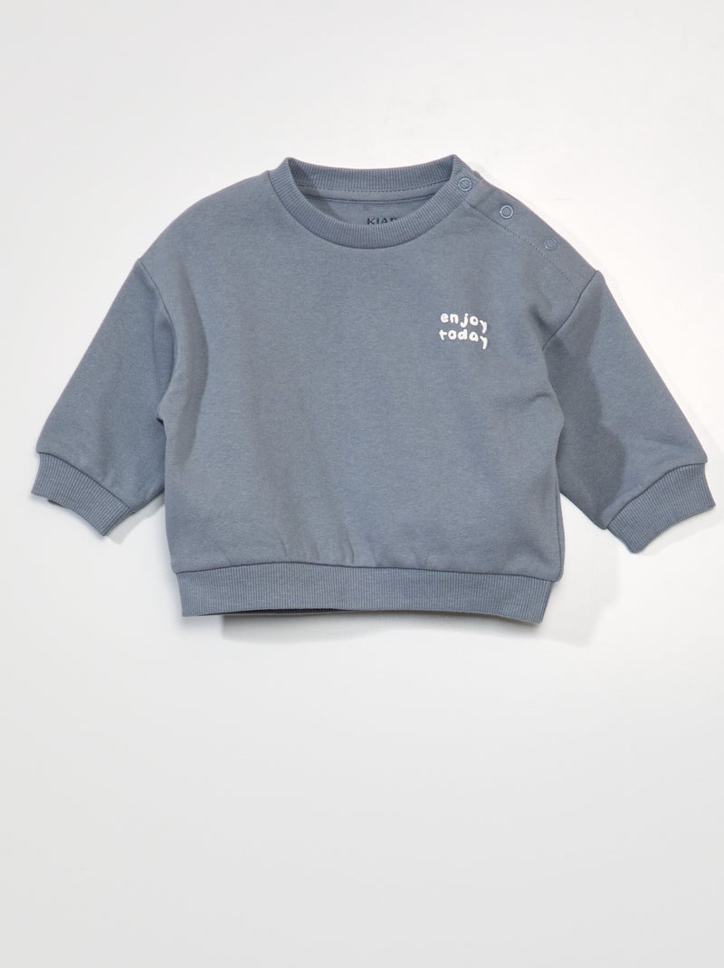 Sweat unisexe oversize en molleton Bleu - Kiabi