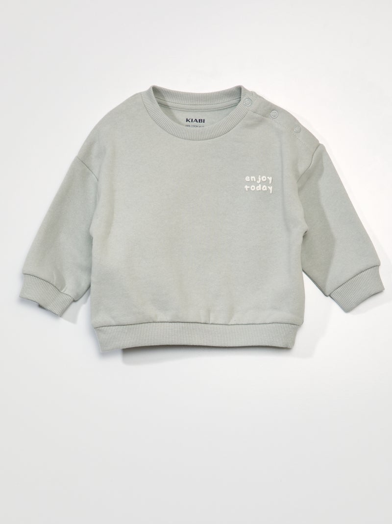 Sweat unisexe oversize en molleton Vert - Kiabi