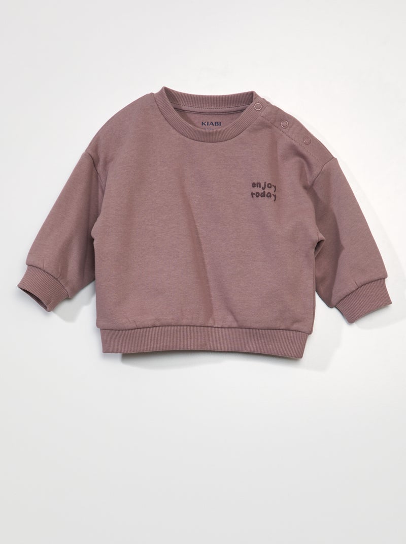 Sweat unisexe oversize en molleton Violet - Kiabi