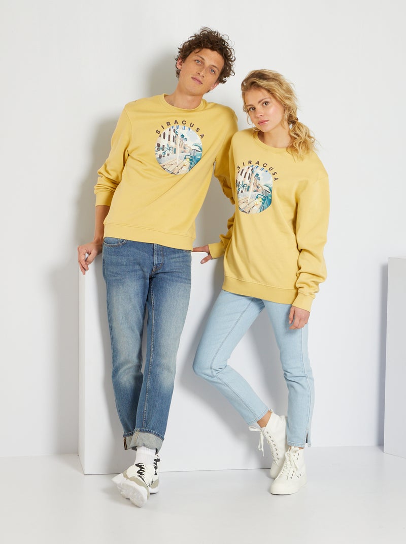 Sweat unisexe 'Siracusa' jaune - Kiabi