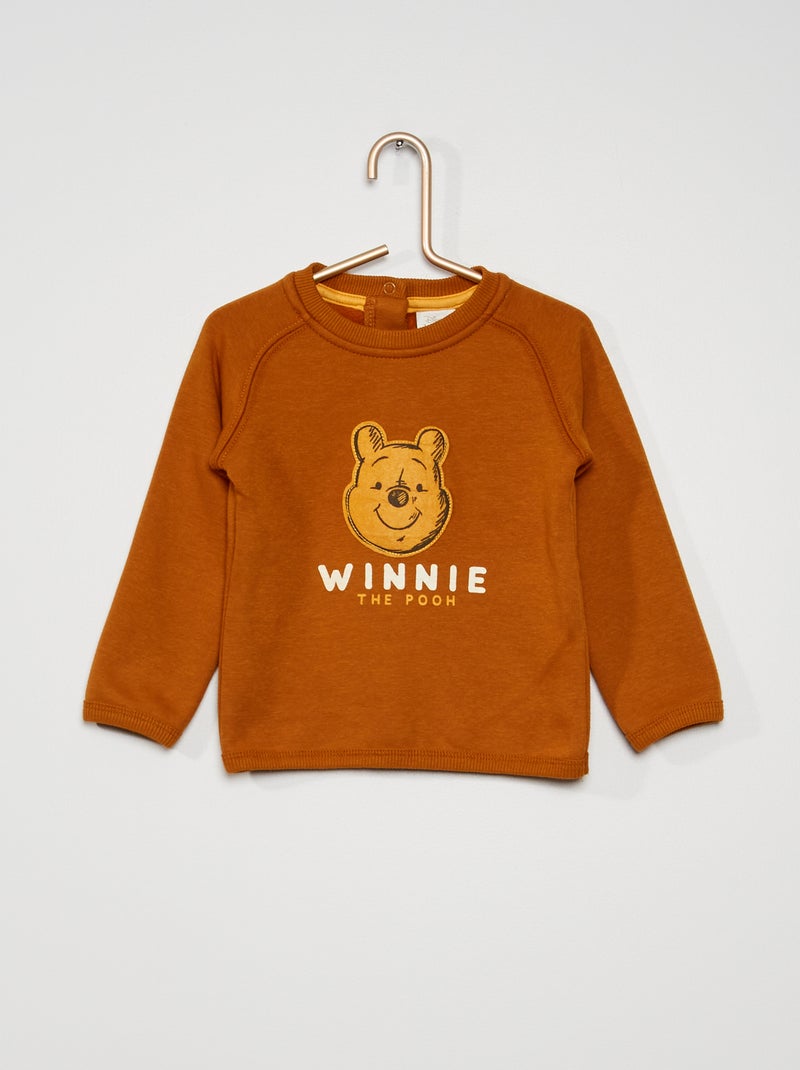Sweat 'Winnie' doublé jaune - Kiabi