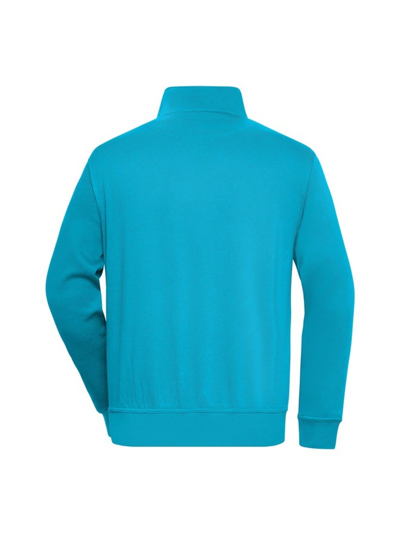 Sweat workwear - james and nicholson Bleu marine/Turquoise - Kiabi
