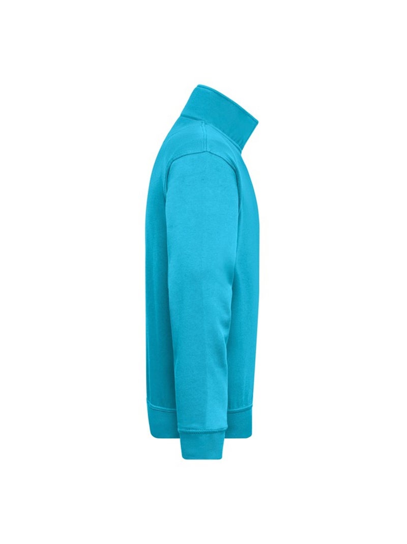 Sweat workwear - james and nicholson Bleu marine/Turquoise - Kiabi