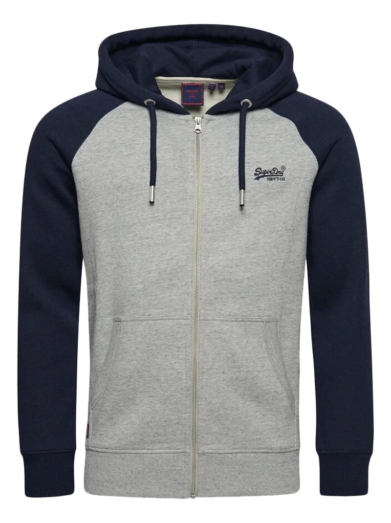Sweat Zip SuperDry Vle Baseball Gris - Kiabi