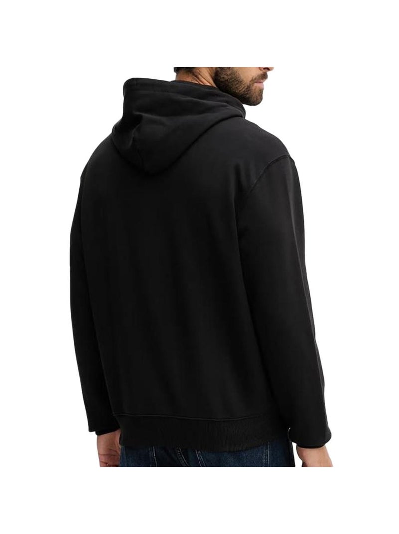 Sweat zippé à capuche - Calvin Klein Noir - Kiabi