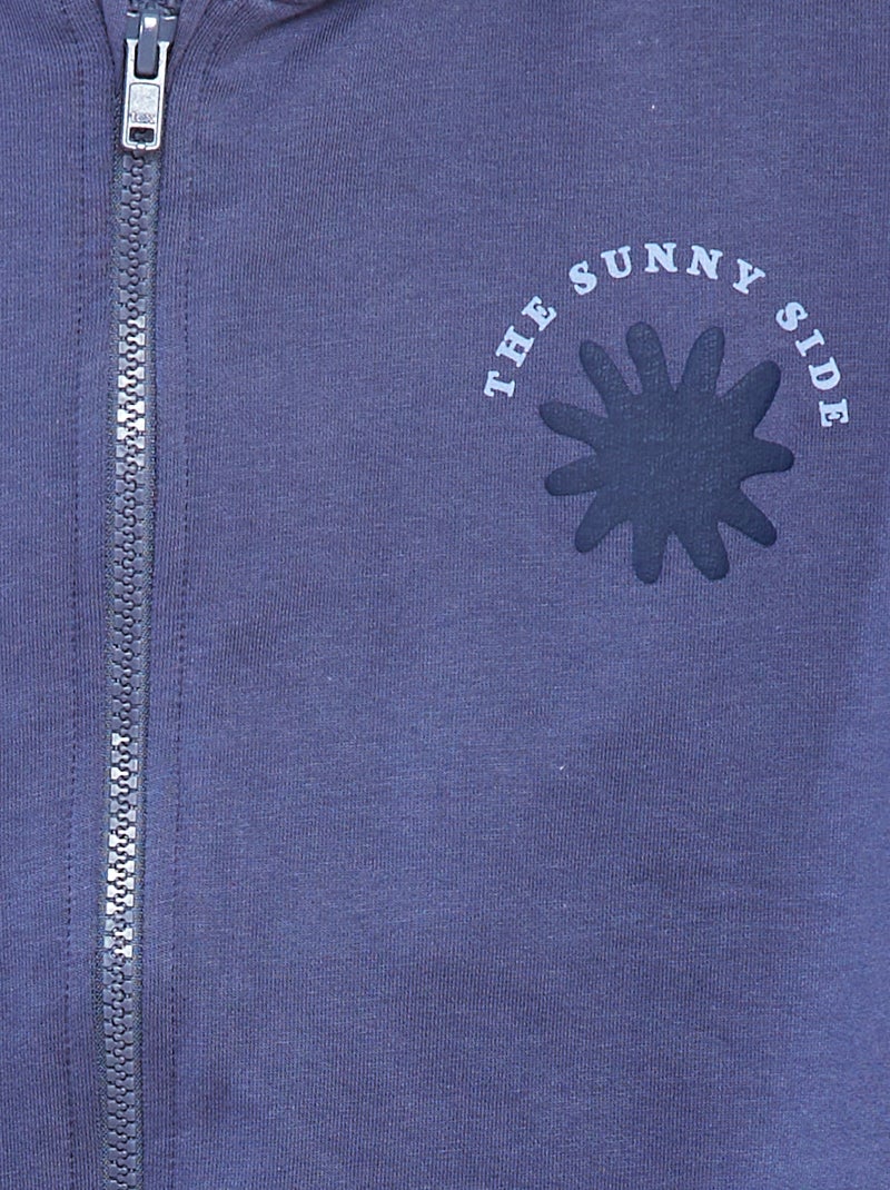 Sweat zippé à capuche - Grafik Edition BLEU - Kiabi