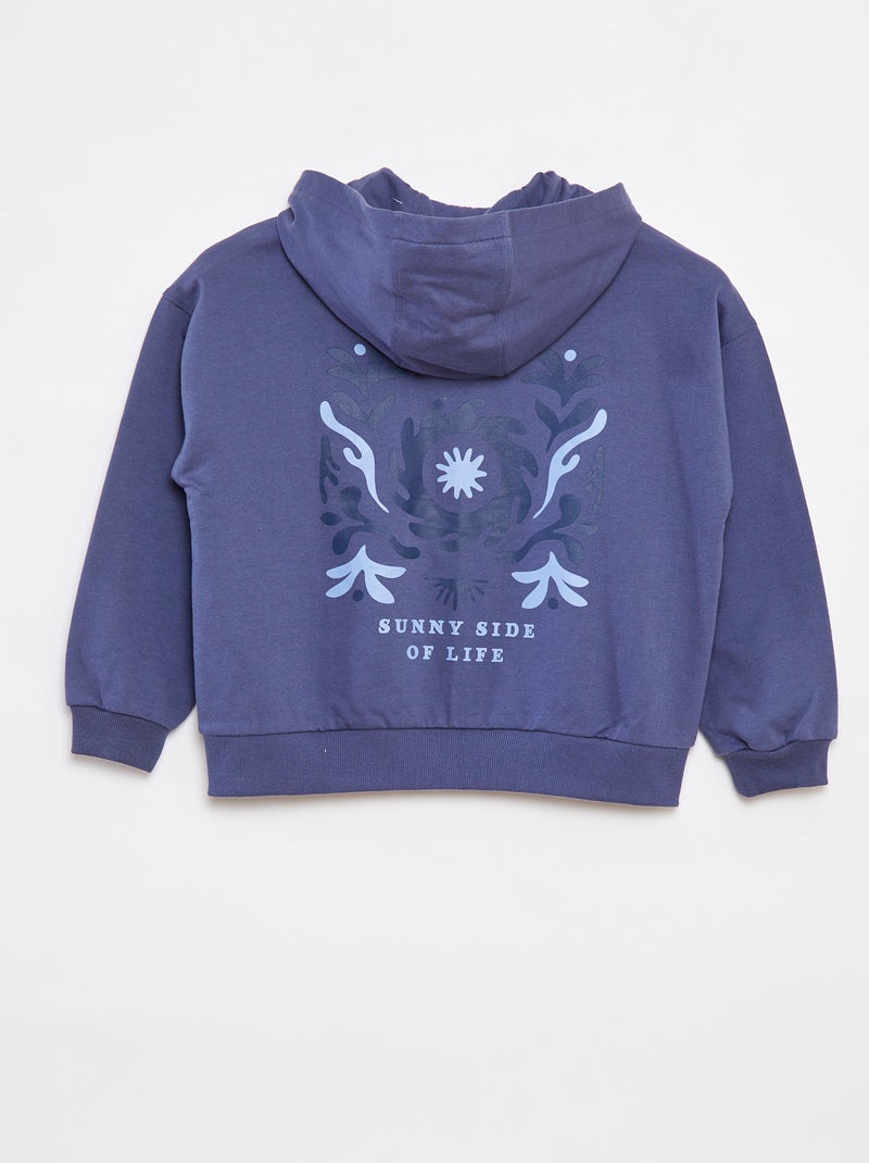 Sweat zippé à capuche - Grafik Edition BLEU - Kiabi
