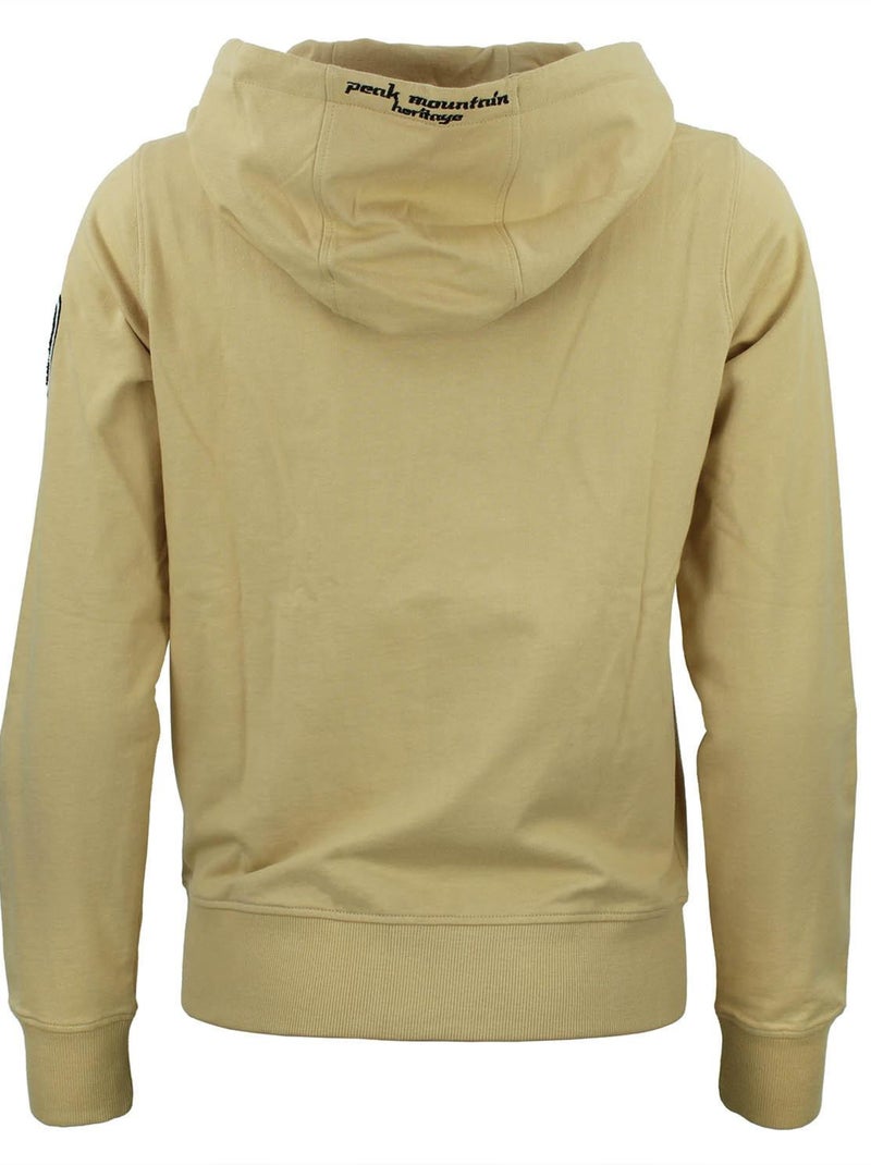 Sweat zippé à capuche   ACLARA - PEAK MOUNTAIN Beige - Kiabi