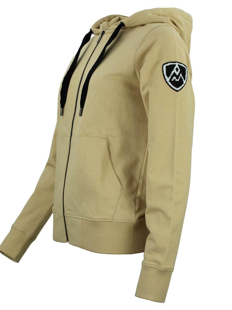 Sweat zippé à capuche   ACLARA - PEAK MOUNTAIN Beige - Kiabi