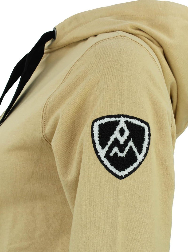 Sweat zippé à capuche   ACLARA - PEAK MOUNTAIN Beige - Kiabi