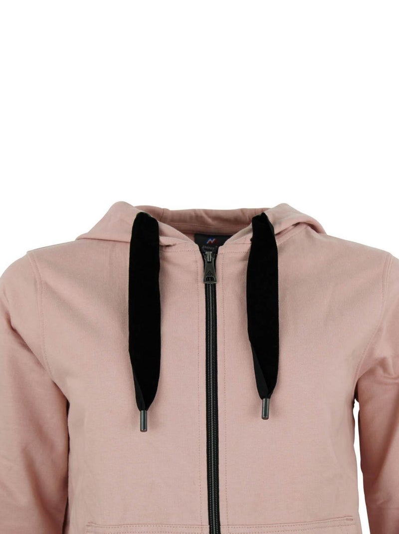 Sweat zippé à capuche   ACLARA - PEAK MOUNTAIN Rose - Kiabi