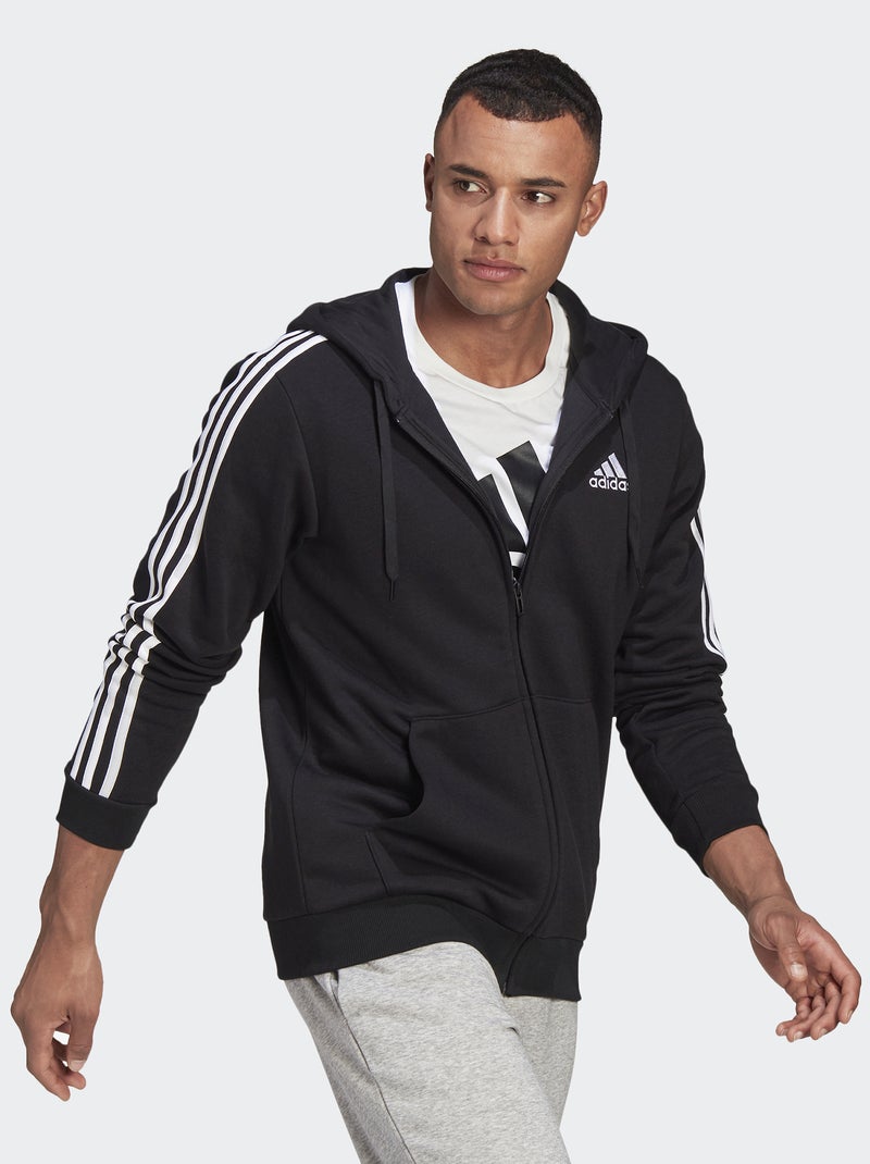 Sweat zippé à capuche 'adidas' Noir - Kiabi