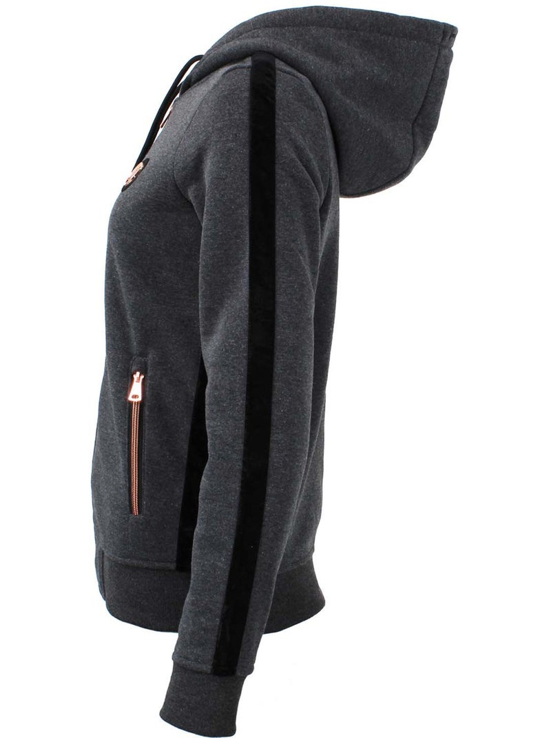 Sweat zippé à capuche   ALICE - PEAK MOUNTAIN Gris - Kiabi