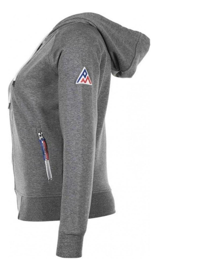 Sweat zippé à capuche   ANDORE - PEAK MOUNTAIN Gris - Kiabi