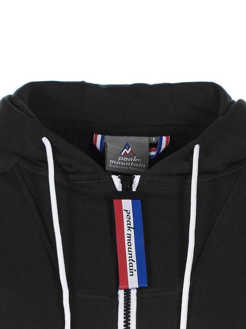 Sweat zippé à capuche   ANDORE - PEAK MOUNTAIN Noir Noir - Kiabi