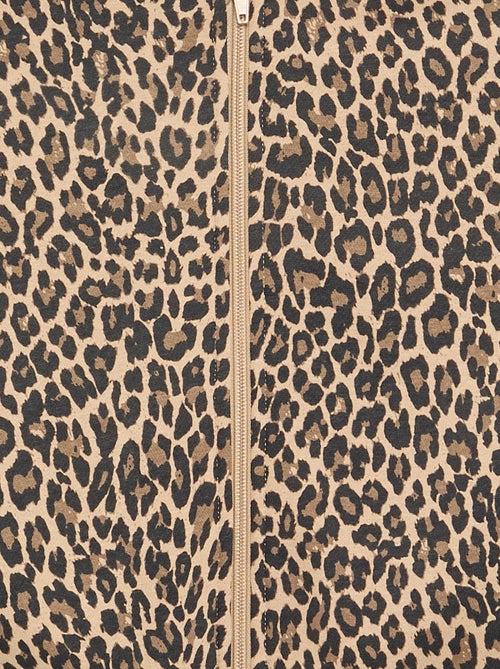 Sweat zippé à capuche avec imprimé all over - Kiabi