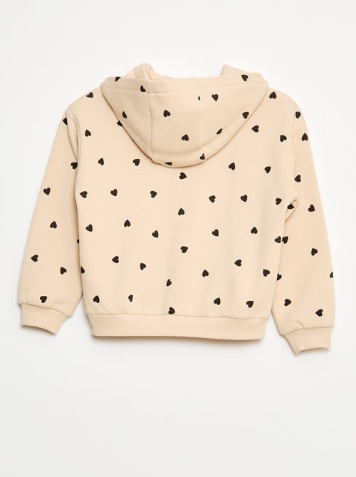 Sweat zippé à capuche avec imprimé all over - Kiabi
