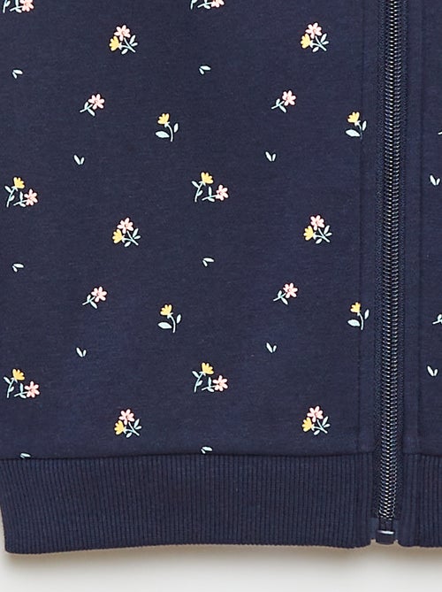 Sweat zippé à capuche avec imprimé all over - Kiabi