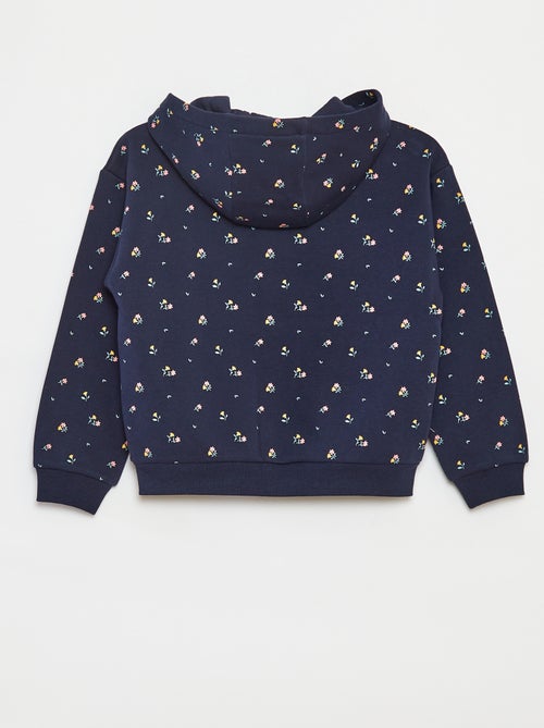 Sweat zippé à capuche avec imprimé all over - Kiabi