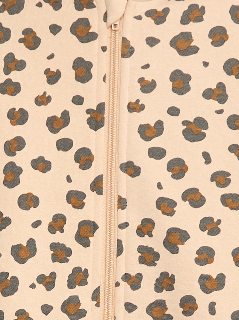 Sweat zippé à capuche avec imprimé all over Léopard - Kiabi
