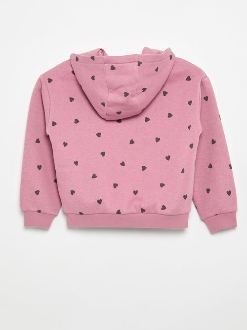 Sweat zippé à capuche avec imprimé all over - Kiabi