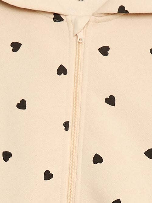 Sweat zippé à capuche avec imprimé - Kiabi