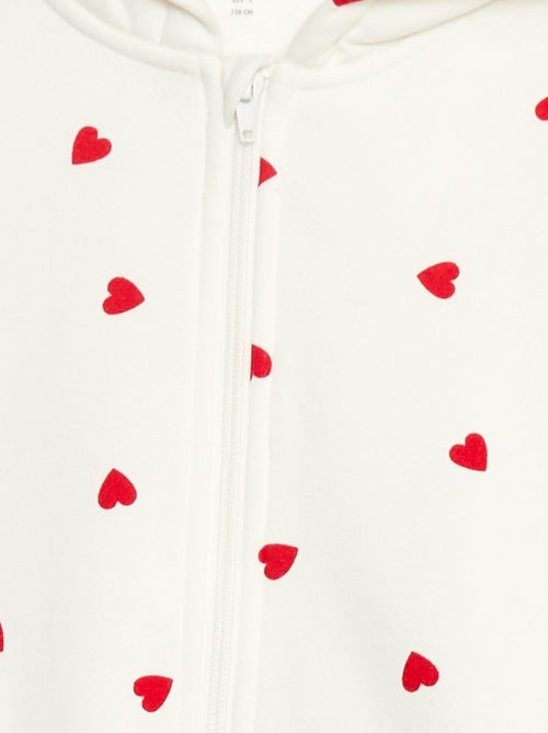 Sweat zippé à capuche avec imprimé - Kiabi