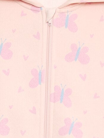 Sweat zippé à capuche avec imprimé