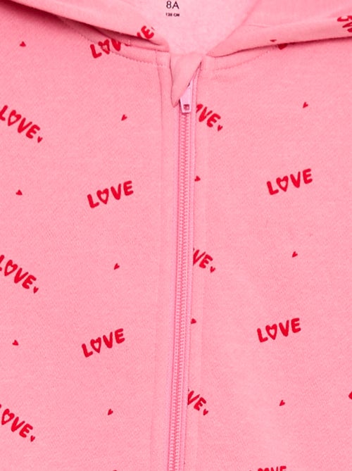 Sweat zippé à capuche avec imprimé - Kiabi