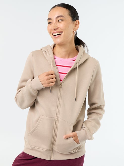 Sweat zippé à capuche basique - Kiabi Sweat zippé à capuche basique - Kiabi