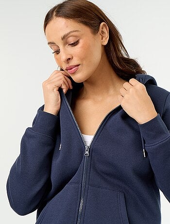 Sweat zippé à capuche basique