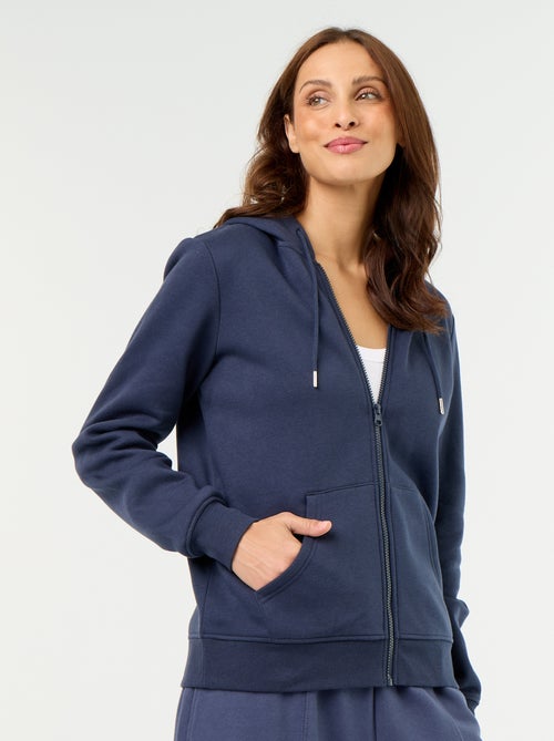 Sweat zippé à capuche basique - Kiabi Sweat zippé à capuche basique - Kiabi
