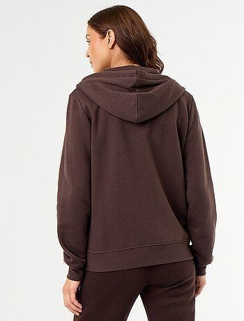 Sweat zippé à capuche basique