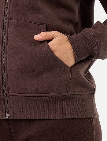 Sweat zippé à capuche basique