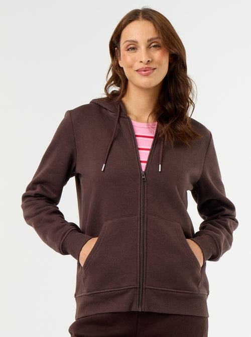 Sweat zippé à capuche basique - Kiabi Sweat zippé à capuche basique - Kiabi