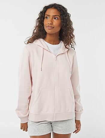 Sweat zippé à capuche basique