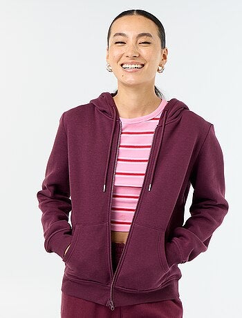 Sweat zippé à capuche basique