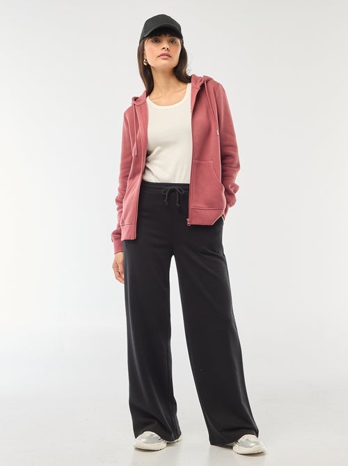 Sweat zippé à capuche basique - Kiabi