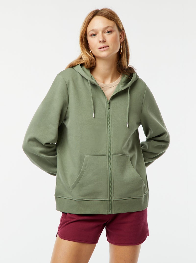 Sweat à Capuche Zippé Long Pour Femme – Coupe Oversize, Poche Kangourou, Idéal Pour L'automne, Hiver Et Printemps