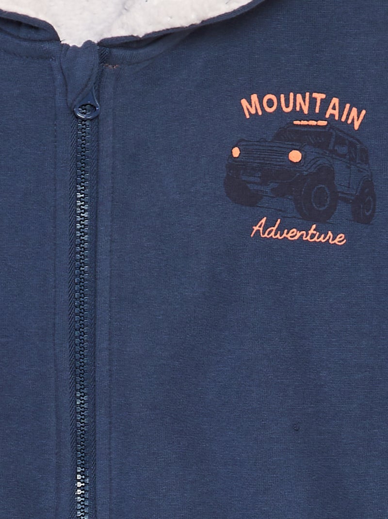 Sweat zippé à capuche Bleu - Kiabi