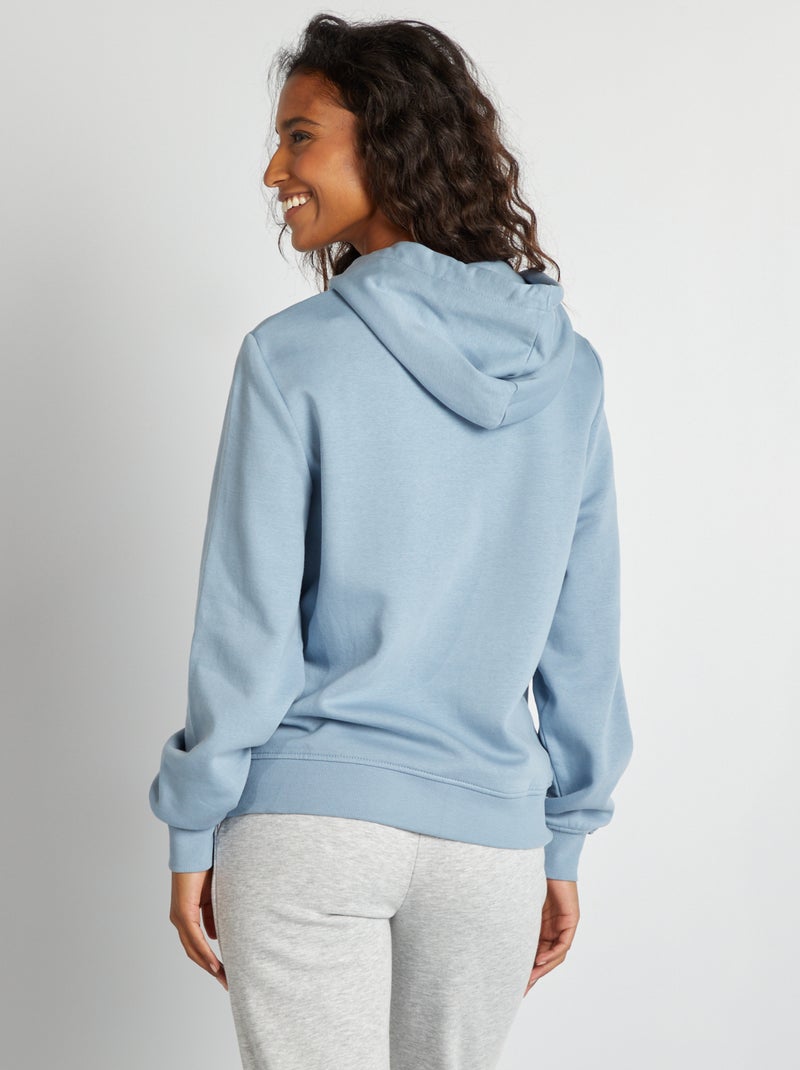 Sweat zippé à capuche Bleu - Kiabi