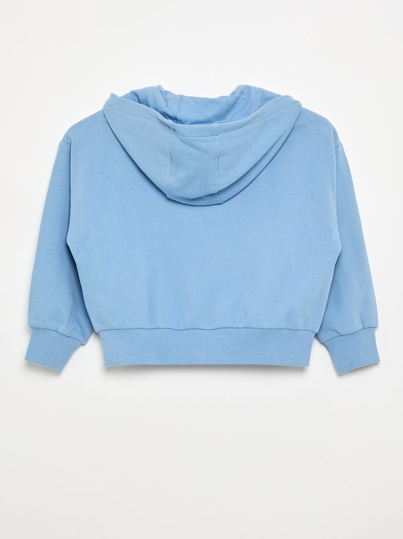 Sweat zippé à capuche Bleu - Kiabi