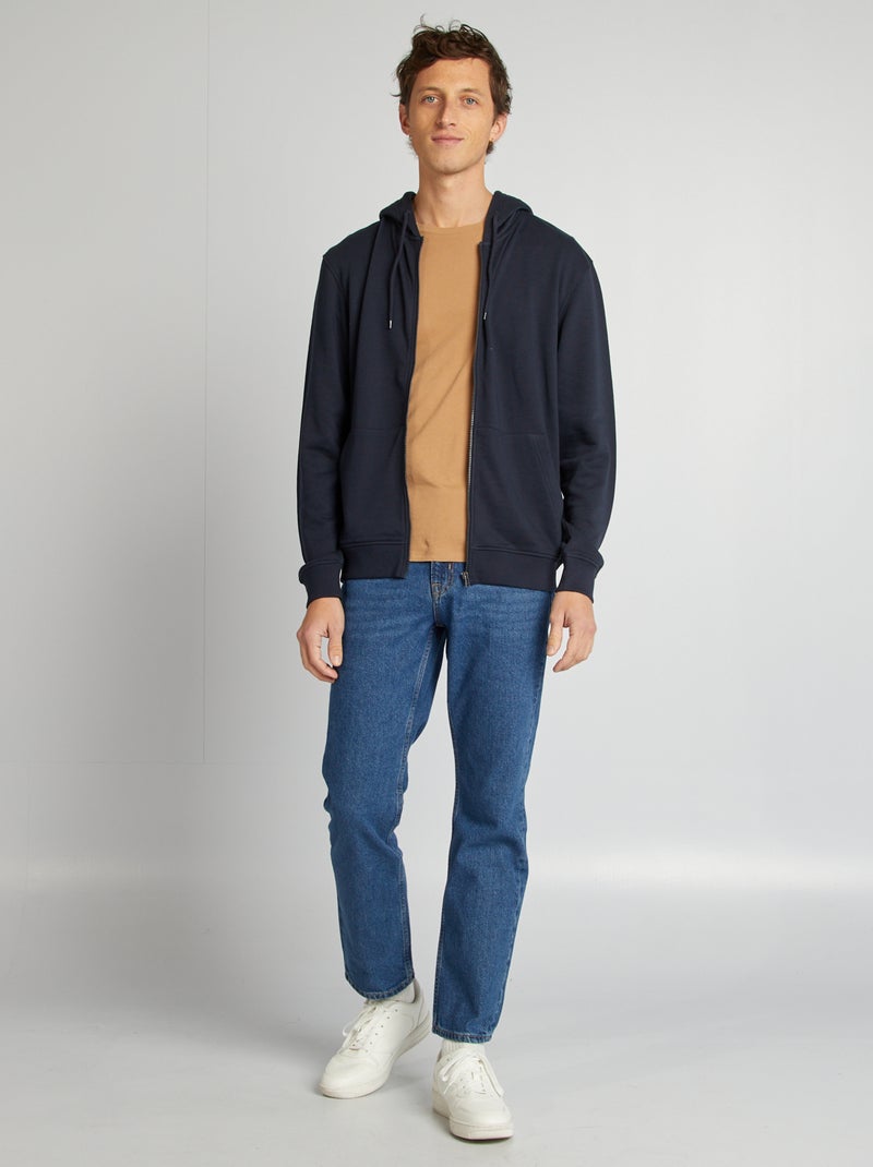 Sweat zippé à capuche Bleu marine - Kiabi