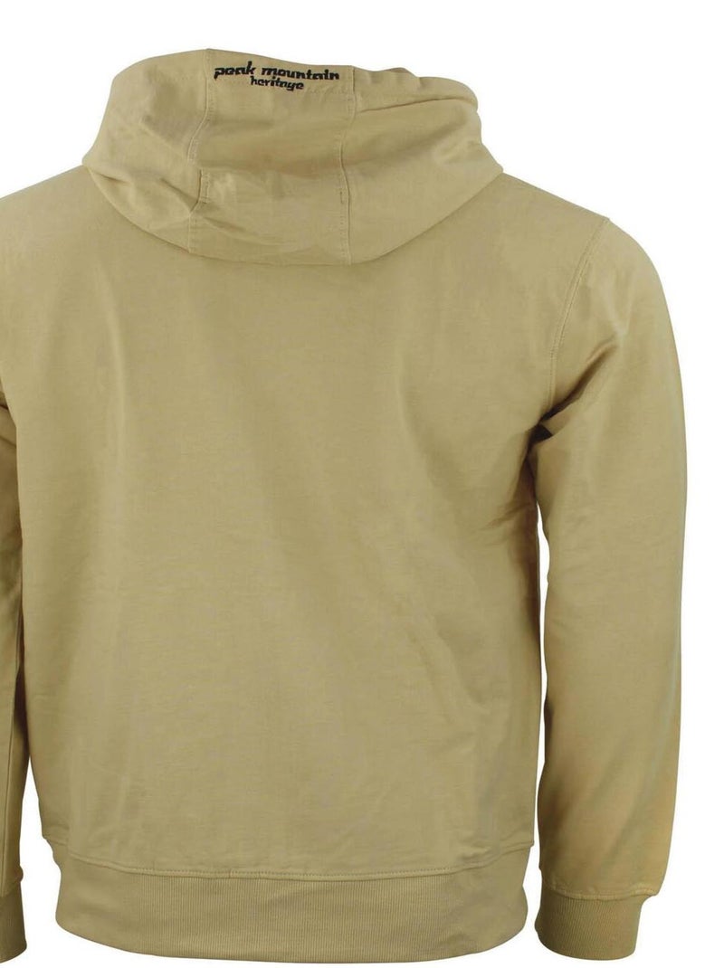 Sweat zippé à capuche   CAGE - PEAK MOUNTAIN Beige - Kiabi