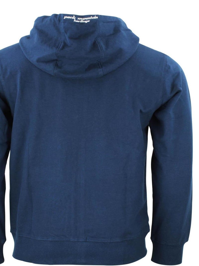 Sweat zippé à capuche   CAGE - PEAK MOUNTAIN Bleu marine - Kiabi